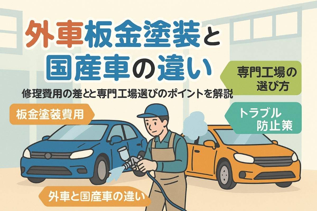 外車の板金塗装の修理費用と国産車との比較｜専門工場の選び方とトラブル防止策