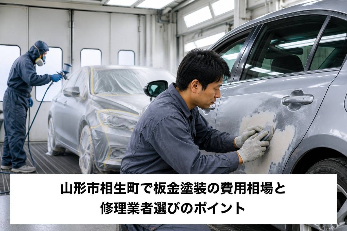山形市相生町で板金塗装の費用相場と修理業者選びのポイント